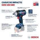 Chave De Impacto 18v Gds 18v-400 Sem Bateria Bosch