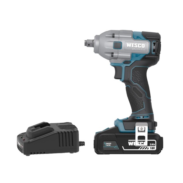 Chave de Impacto Wesco a Bateria Brushless com Carregador 18V 1/2" WS2407.1