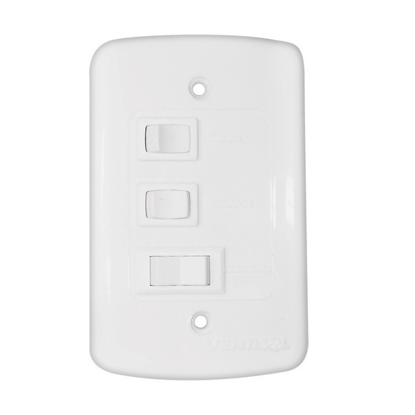 Chave De Parede 3 Velocidades Ventisol Branca 220v