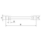 Chave De Roda Em Aço Cromo Vanádio 41x21 Mm