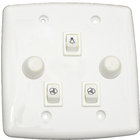 Chave Dimmer Rotativo 4x4 C/1 Lâmpada E 2 Ventilador Rxf 127v