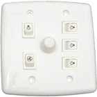 Chave Dimmer Rotativo 4x4 C/4 Lâmpadas E 1 Ventilador Rxf 127v