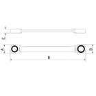 Chave Estrela Com Catraca 8x9 Mm