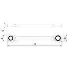 Chave Estrela Com Catraca 8x9 Mm