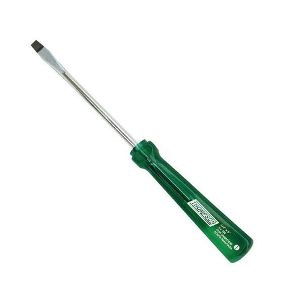 Chave Fenda 1/4'' X 8'' Cabo Verde Cr-v Ponta Com Imã Thompson