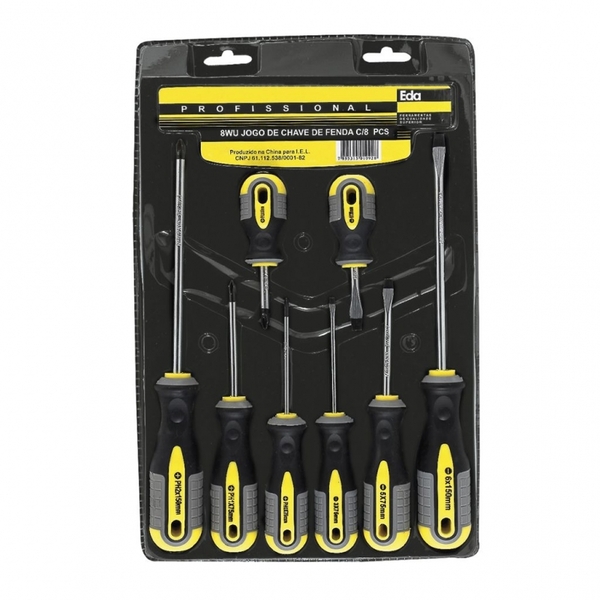 Chave Fenda-phillips Eda Jg 08pcs Blister 8wu
