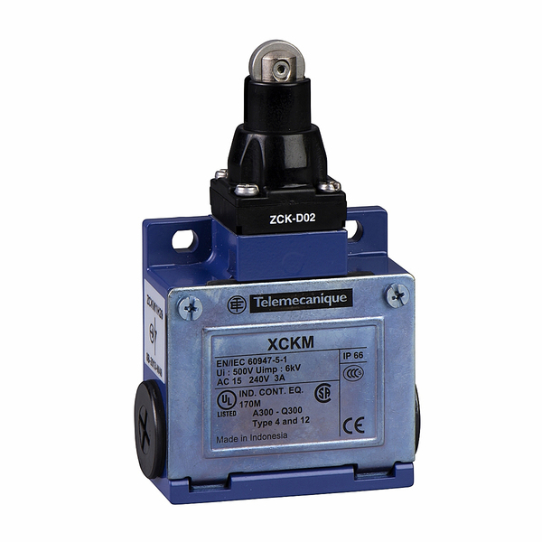 Chave Fim De Curso Metálico Pistão Com Roldana 1na+1nf