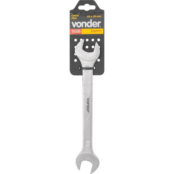Chave Fixa 18 Mm X 19 Mm Em Aço Cromo Vanádio Vonder