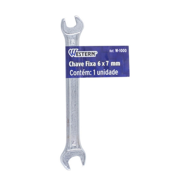 Chave Fixa Em Aço De Carbono 6x7mm Western W-1000