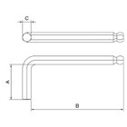 Chave Hexagonal Allen Ponta Abaulada 6mm Tramontina Pro