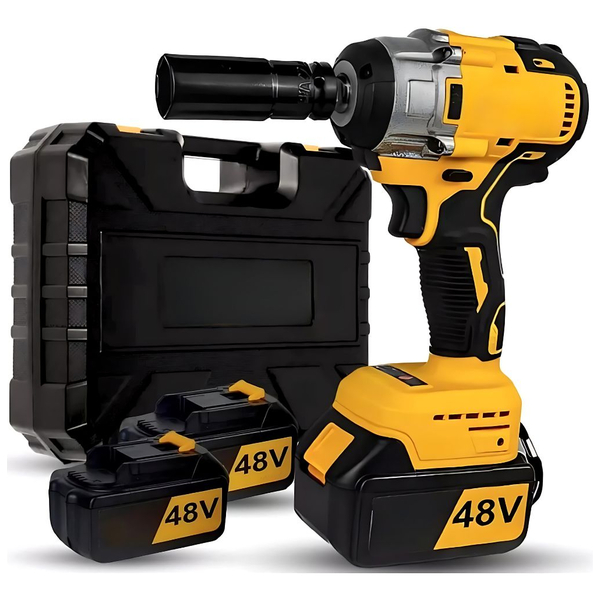 Chave Impacto Parafusadeira Elétrica 48v 2 Baterias Bivolt Pr