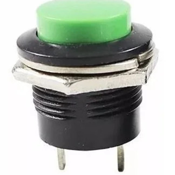 Chave Push Button Verde Na-2 Polos
