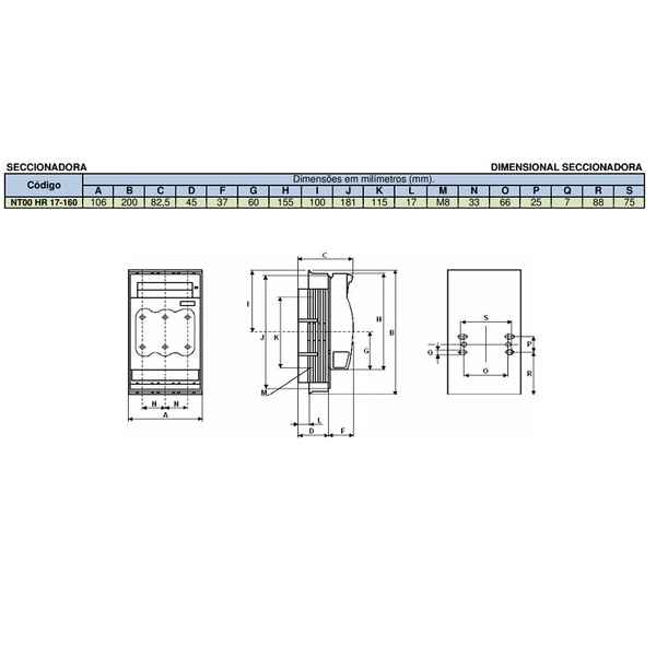 Chave Seccionadora Nh-00 160a Sob Carga | Leroy Merlin