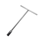 Chave T Canhão Longa 8mm Prata Cabo Reto Apertar/desapertar