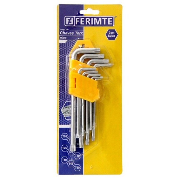 Chave Torx Jogo 9 Pçs Ca3986 T10 A T50 Média Com Guias