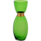 Chloro Vaso Decorativo Enfeite 28x11x11cm Vidro Verde