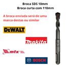 Chumbador Parabolt 1/4x2 Broca Sds 10mm E Chave Combinada