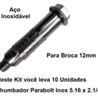 Chumbador Parabolt De Aço Inox 5/16x2.1/4 Parafuso Kit Com 10