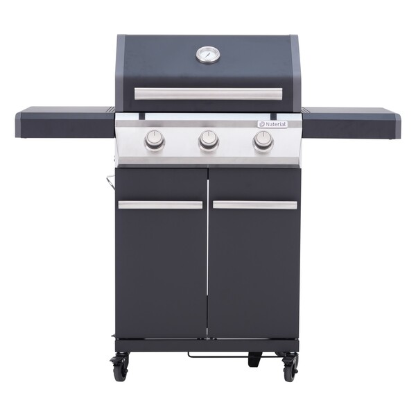 Churrasqueira a Bafo Gás com 3 Queimadores 117x128cm Kenton Naterial