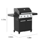 Churrasqueira a Bafo Gás com 4 Queimadores 117x139cm Kenton Naterial