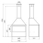 Churrasqueira A Carvão Aço Preta Jardim Com Chaminé