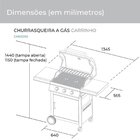Churrasqueira A Gás Carrinho Inox Suggar