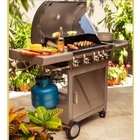 Churrasqueira A Gas De Carrinho Gourmet 4 Queimadores Com 1 Q