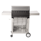 Churrasqueira A Gás De Carrinho Inox Gourmet Com 3 Queimadore