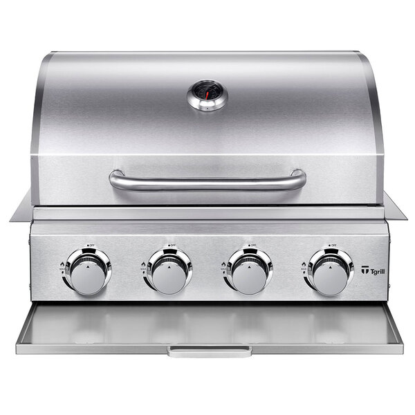 Churrasqueira a gás de embutir ou Bancada 100% inox  4 Queima