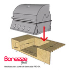 Churrasqueira À Gás Embutir Bonezze Pro 4 - Gás Natural