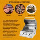 Churrasqueira À Gás Embutir Mikazza G2 Pro 3 Gás Botijão