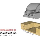 Churrasqueira À Gás Embutir Mikazza Pro 3 + Espeto Giratório