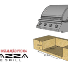 Churrasqueira À Gás Embutir Mikazza Pro 4