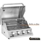 Churrasqueira À Gás Embutir Mikazza Pro 4 + Capa + Espeto + B