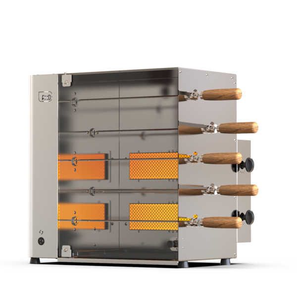 Churrasqueira A Gás Glp Vertical Rotativa 5 Espetos Anodilar