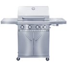 Churrasqueira A Gás Inox 4 Queimadores Mais 1 Lateral America