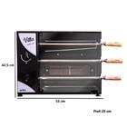 Churrasqueira A Gás Rotativa 3 Espetos Vitta 127v Arke Gn Pre
