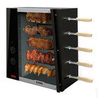 Churrasqueira A Gás Rotativa Saro 5 Espetos Em Aço Inox