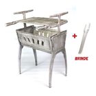 Churrasqueira Alumínio Fundido Grande Desmontável Com Grelha