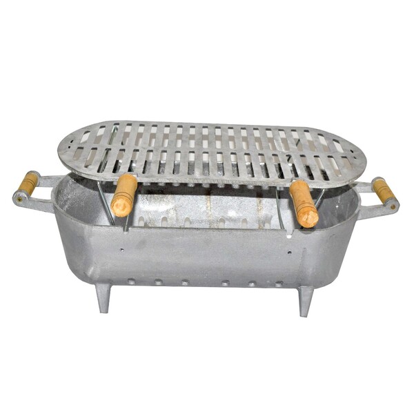 Churrasqueira Alumínio Fundido Grosso Sem Tampa E Suporte