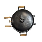 Churrasqueira Americana A Bafo Alumínio Craqueado Redonda