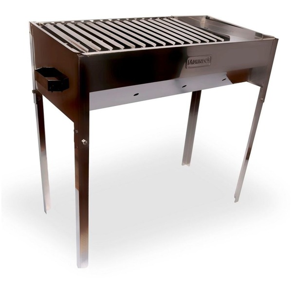 Churrasqueira Argentina Com Chapa Lateral 100% Inox Gaúcha