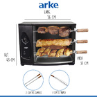 Churrasqueira Assador 3 Espetos Rotativa 56 Cm Gás Gn Aço Car