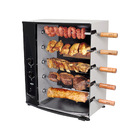 Churrasqueira Assador 5 Espetos Rotativa Giratório 65 Cm Gás