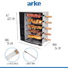 Churrasqueira Assador 5 Espetos Rotativa Giratório 65 Cm Gás