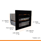 Churrasqueira Assador Gourmet Rotativa Elétrica Embutir 42x52