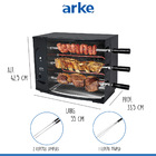 Churrasqueira Assadora Rotativa Elétrica 3 Espetos 55 Cm Vitt