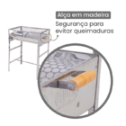 Churrasqueira Cariocão Grelha Moeda Inox Com Alças Madeira -