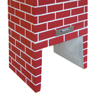 Churrasqueira Pré-Moldada Concreto Refratário 74cm Estilo Vermelha 17 peças Atacadão Lazer