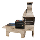 Churrasqueira Conjunto Média 0,63 Tijolinho Bege Churrasqueiras Universal